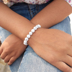 Certified Howlite 8mm Natural Stone Bracelet