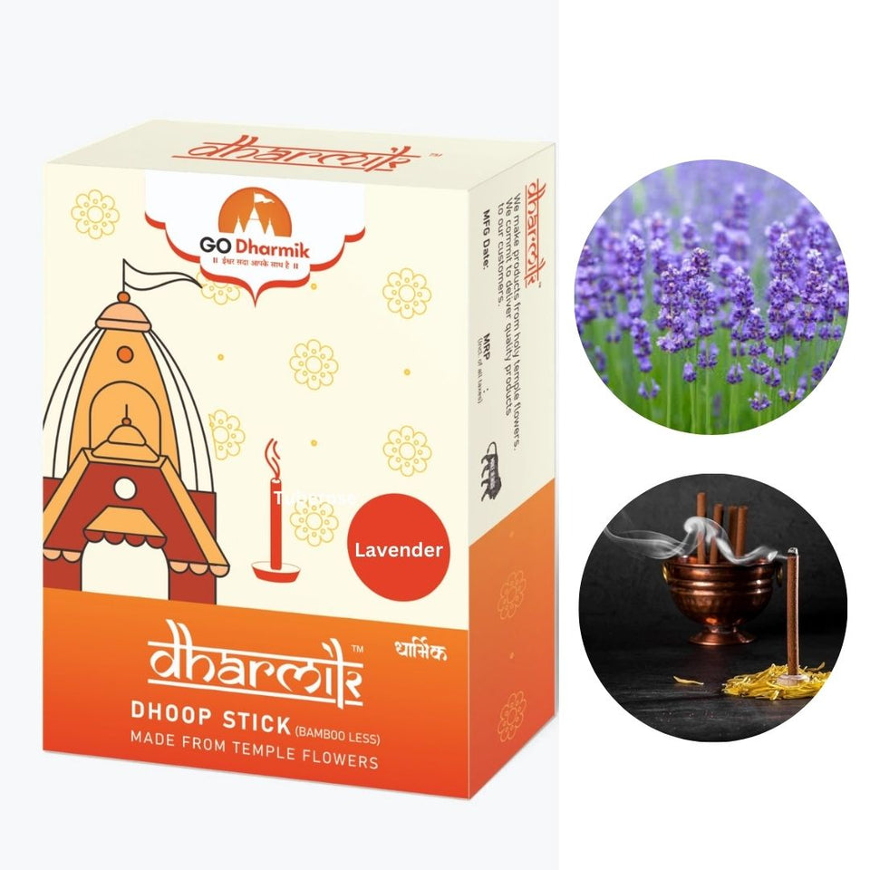 Flower Based Organic Bamboo Less Dhoop Stick - Sandalwood