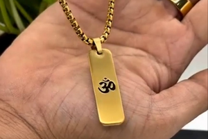 Combo Gold Plated OM Chain with Bracelet