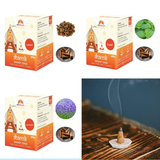 Combo Handmade Dhoop Cones made from Temple Flowers ( LOBAN +TULSI+LAVENDER)