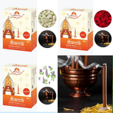 Combo  Dhoop Sticks  Handmade from Temple Flowers(JASMINE+ROSE+PATCHOULI)