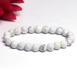 Certified Howlite 8mm Natural Stone Bracelet