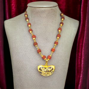 Rudraksha Mala with EKMUKHI OM NAMAH SIVAY Locket