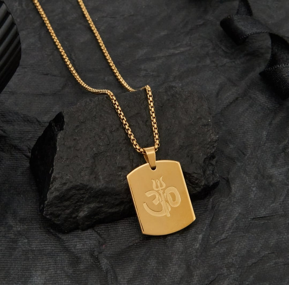 Gold Plated Chain with Om Pandent